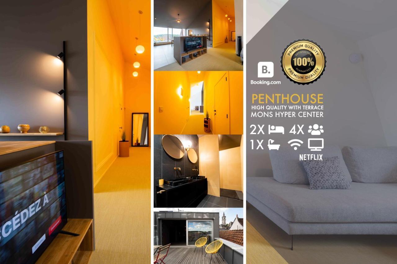 Luxury Penthouse & Terrace - Mons City Center 외부 사진