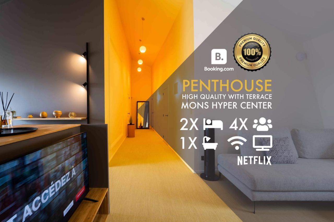 Luxury Penthouse & Terrace - Mons City Center 외부 사진